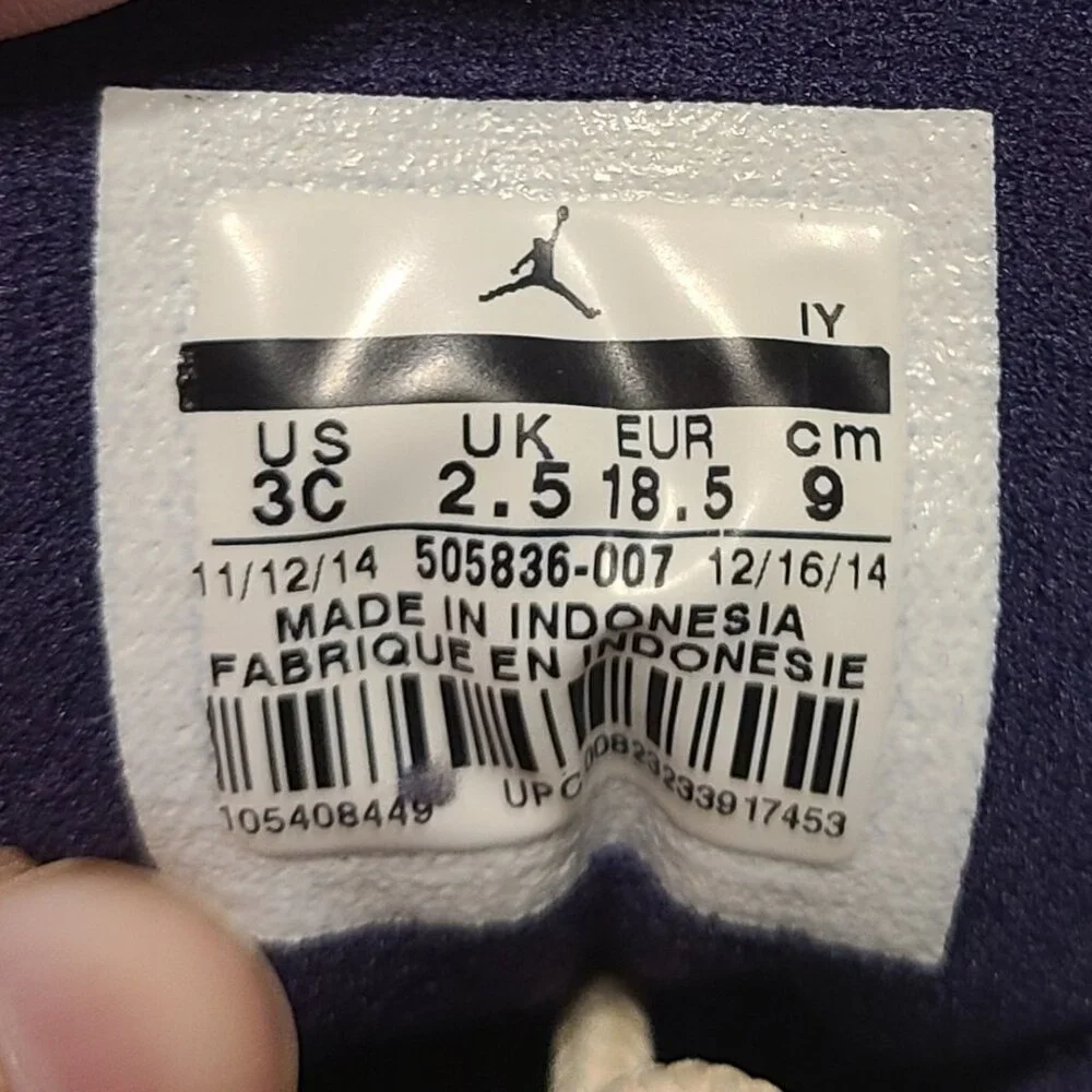 Jordan infant size